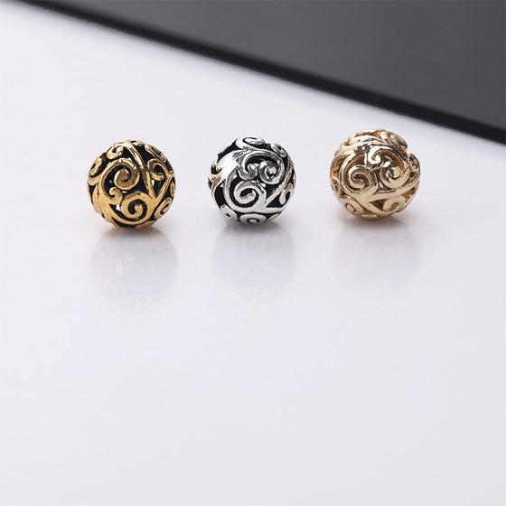 Pattern hollow metal ball buckle national tide wind button Tang suit Han suit antique cheongsam decorative hand sewing button wholesale