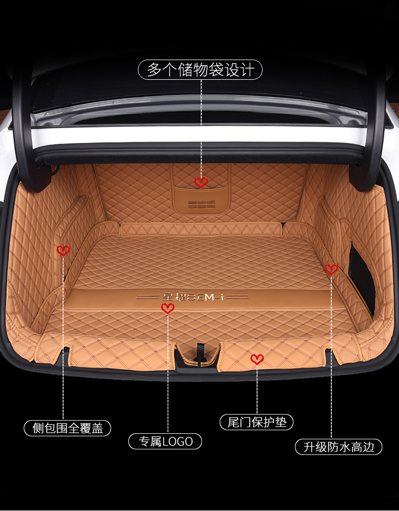 Suitable for Geely Galaxy Xingyao 8 Trunk Mat Fully Surrounded by Xingyao 8Emi Modified Accessories Trunk Mat Car