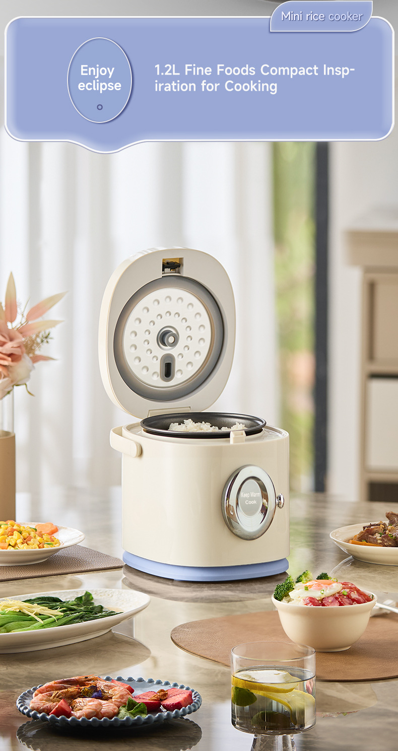 Export 1.2-liter Mini Cooker, Small One-person Electric Rice Cooker_voghion.com