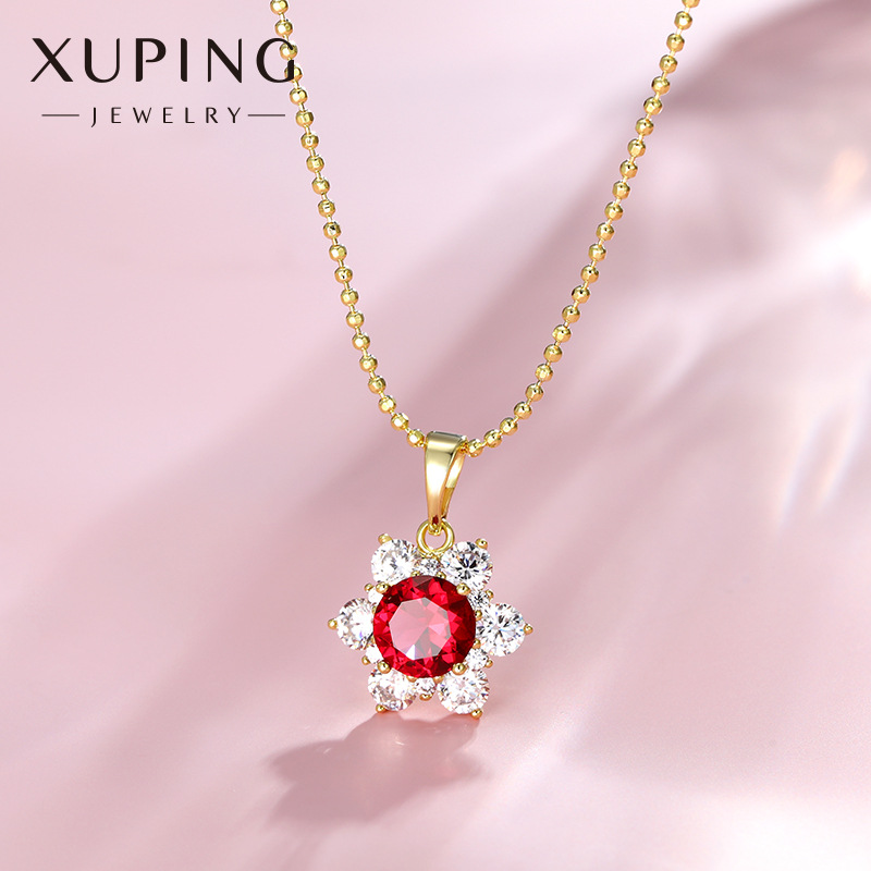 Joyería Xuping joyería colgante de flores de sol Europa y América fresca collar de flores de girasol joyería para mujeres