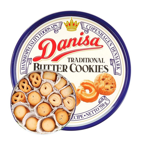 Indonesian Imported Danisa Crown Danish Biscuit Cookies 750g Gift Box for New Year Corporate Group Purchase Welfare