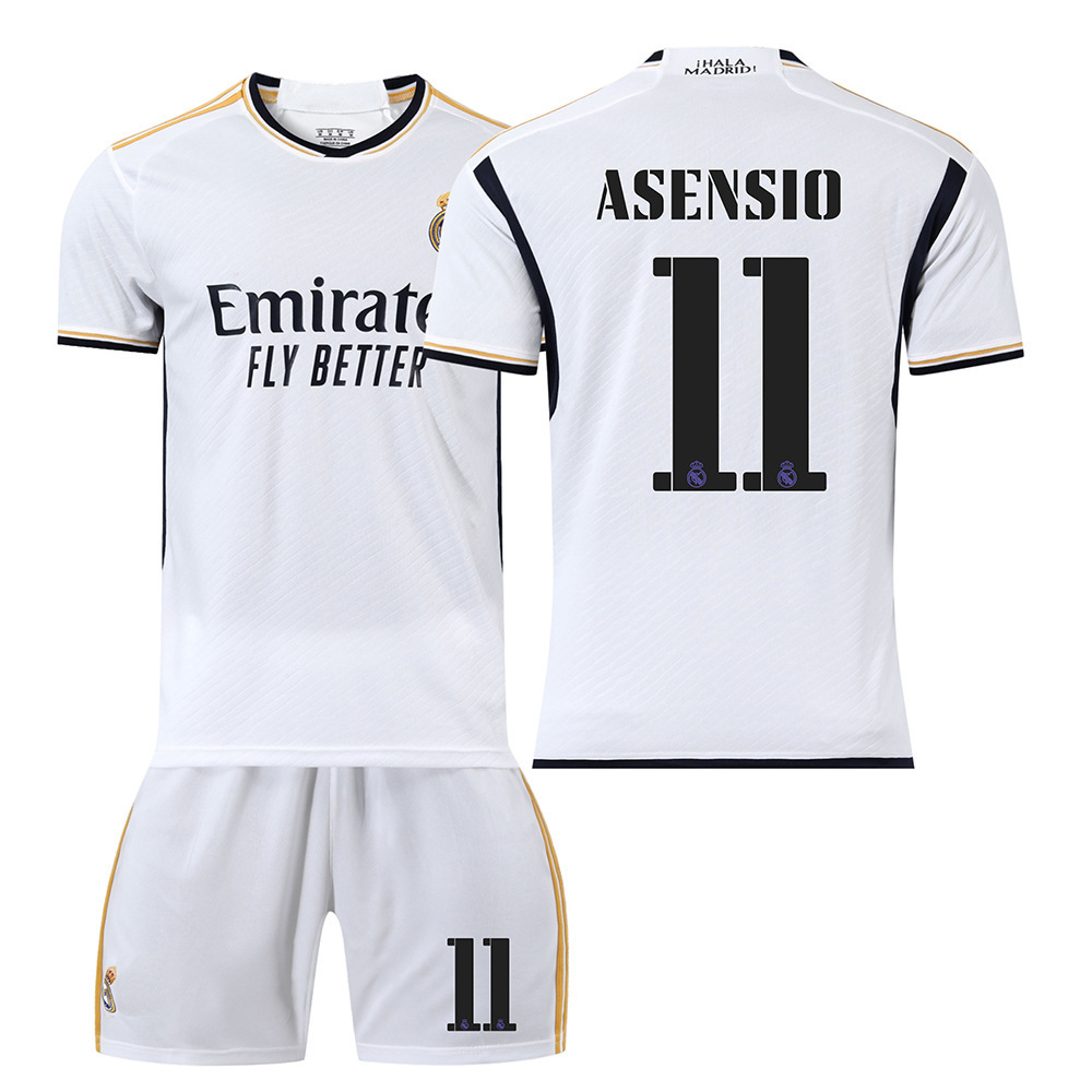 Uniforme de fútbol del Real Madrid 2425 para hombre, camiseta de fútbol número 7 Vinicius, número 5 Bellingham, número 10 Mbappé