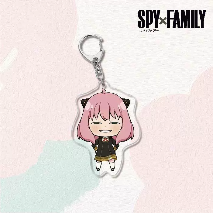 Акриловый брелок для ключей (SPY×FAMILY) — двусторонняя миниатюрная подвеска, полупрозрачная двусторонняя печать
