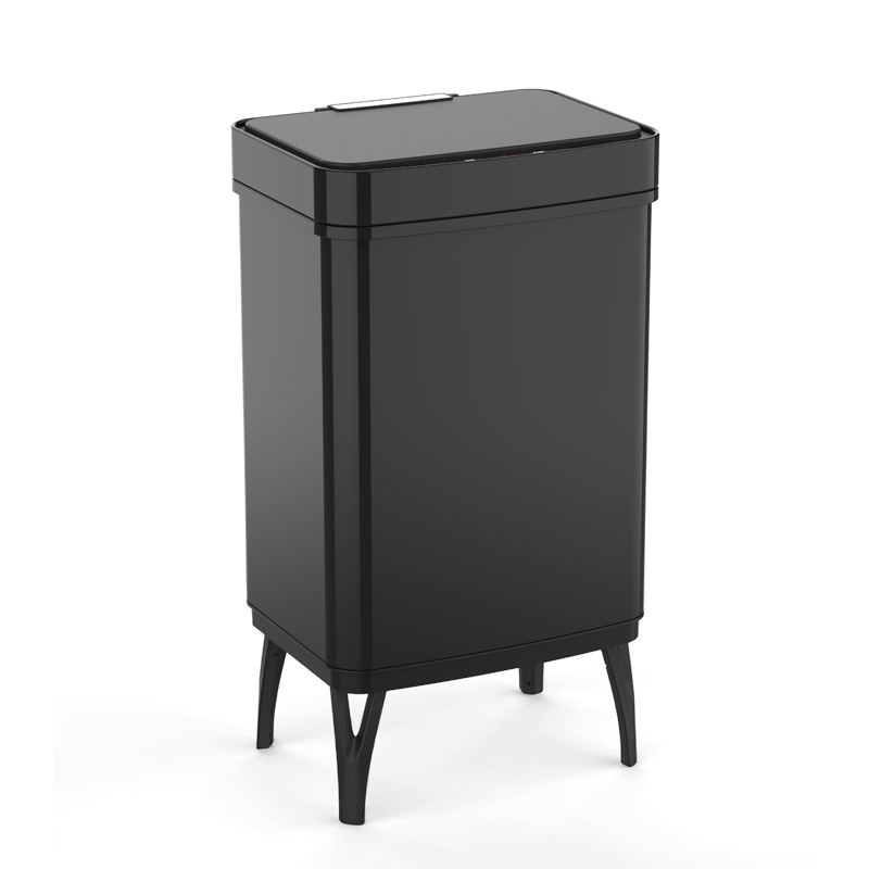 Basura de acero inoxidable inteligente 45L / 52L / 60L / 70L inducción doméstica de gran capacidad con pie alto automático