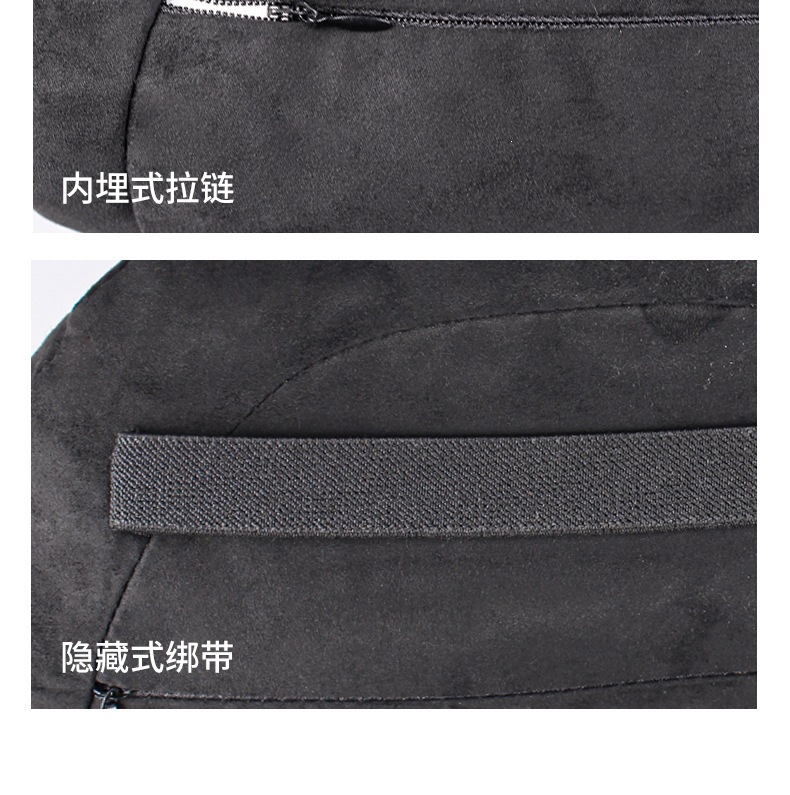 Suitable for Tesla's Official Model 3/Y Car Headrest and Lumbar Support, High-End Suede Neck Cushion Pillow
