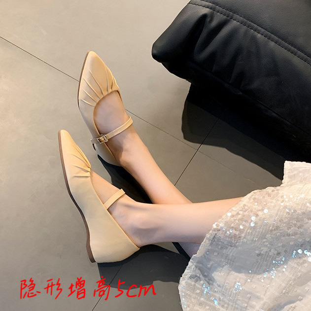 Chuangyouda Shoe Factory B6 Inner Height Increasing Women's Single Shoes Spring and Autumn Style Slip-on Soft Bottom Mary Jane Pointed Style Women's Shoes Chuangyouda Shoe Factory B6 Inner Height Increasing Women's Single Shoes Spring and Autumn Style Slip-on Soft Bottom Mary Jane Pointed Style Women's Shoes