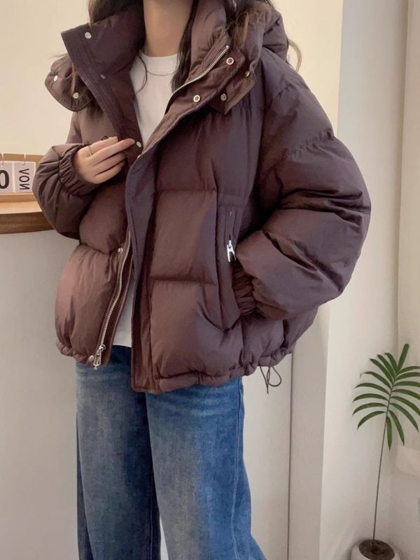 綿の服の女性の秋冬の短いタイプの韓国版の大きいサイズのゆったりした綿の服の小さい子供の帽子のファッションの保温のカジュアルなコート|undefined