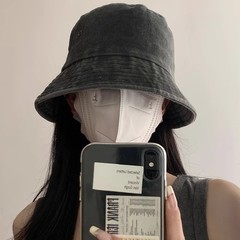 香港風レトロ水洗いカウボーイ漁師帽カップルファッション古い短縁盆帽通気純色薄い春夏