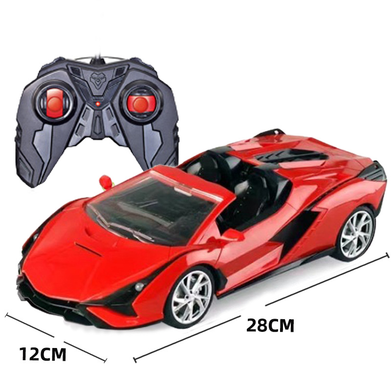 Coche de control remoto de cuatro vías para niños 1:16 modelo de coche deportivo juguete eléctrico niño coche juguete fábrica directa transfronteriza