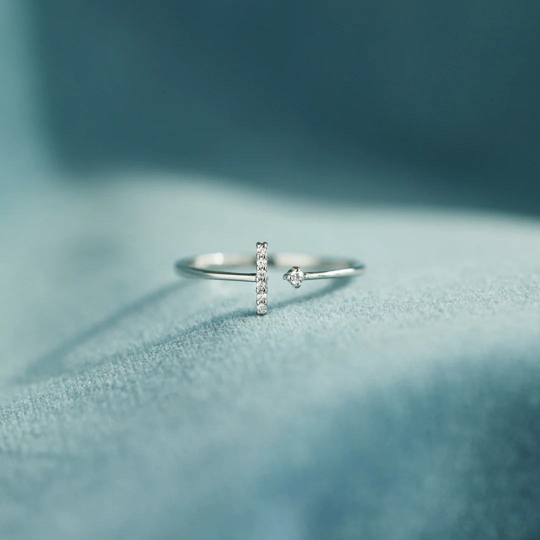 Women's Gender 925 Sterling Silver Zircon Geometric Open Rings