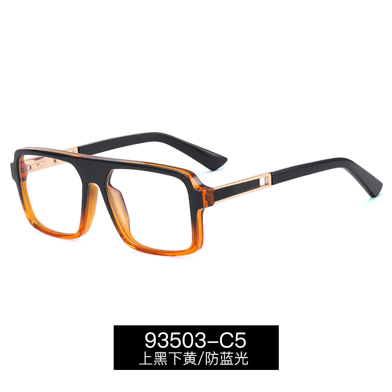 93503 Comercio exterior nuevo retro anti-azul gafas de luz de los hombres ocasionales de negocios gafas cuadradas ultra ligero TR90 marco de la moda