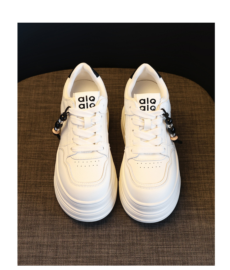 Giày sneaker nữ đế dày trắng siêu nhẹ tăng chiều cao HY9856 — đen chi tiết 19