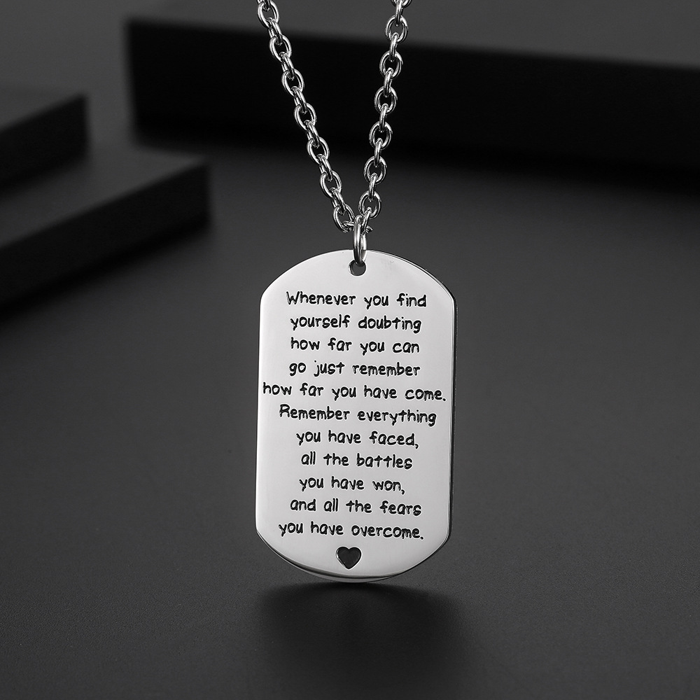 Personalized Military Square Tag Letter Necklace For Men_voghion.com