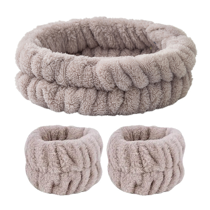Dark brown hair tie three-piece set (three elastic hair ties)
