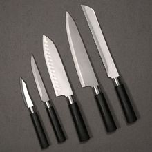 不锈钢家用厨房刀具五件套 砂光锋利切肉切水果厨用刀具礼品套装