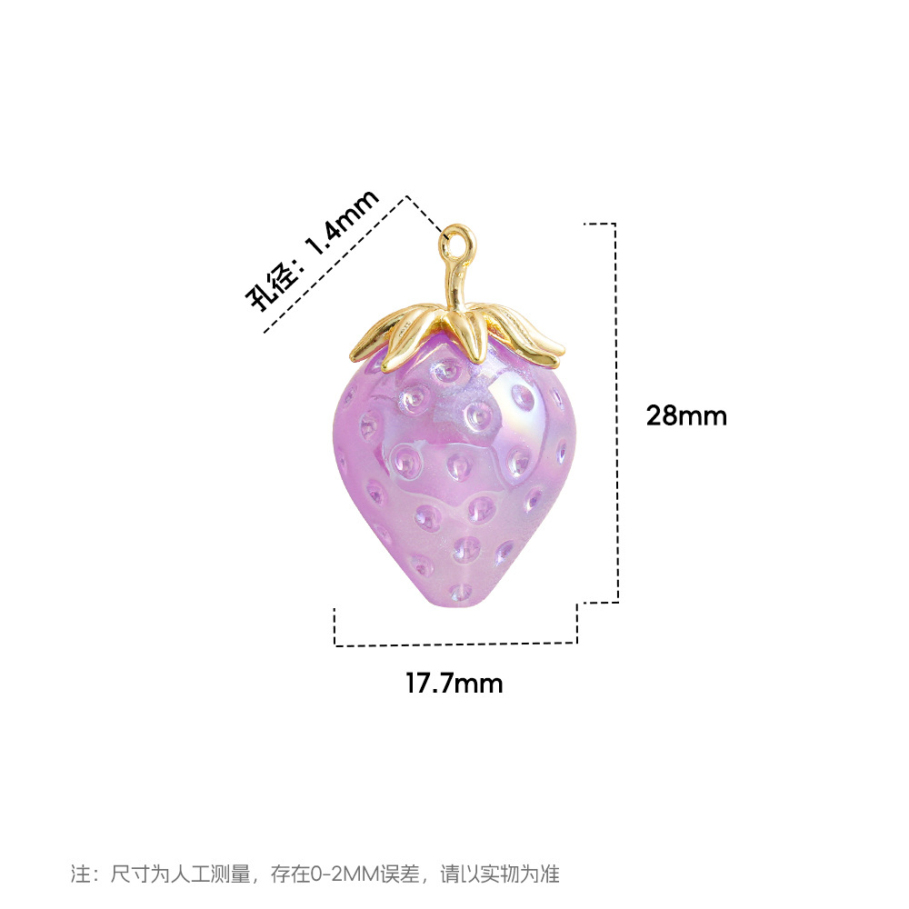 Heidi nuevo producto de alta calidad 6 hielo belleza fresa colgante cadena de teléfono móvil llavero colgante de bricolaje accesorios materiales