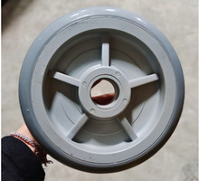 4-5-6-8寸重型圆边TPE单轮、轴承、中管、防尘盖、螺丝、螺母配件