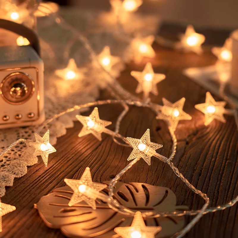 Luces de estrellas, luces pequeñas, luces intermitentes, luces de cadena, gypsophila, decoración de cumpleaños, decoración de escenas, accesorios, luces ambientales, camping al aire libre