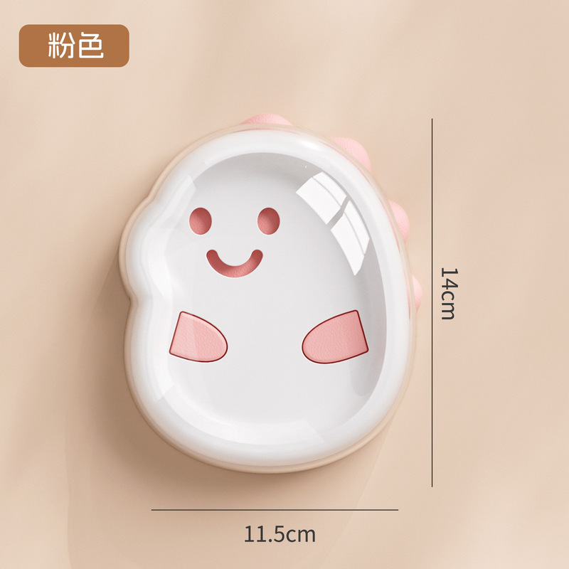 可爱肥皂盒家用双层沥水带盖肥皂盒卫生间浴室台面创意香皂收纳盒|undefined