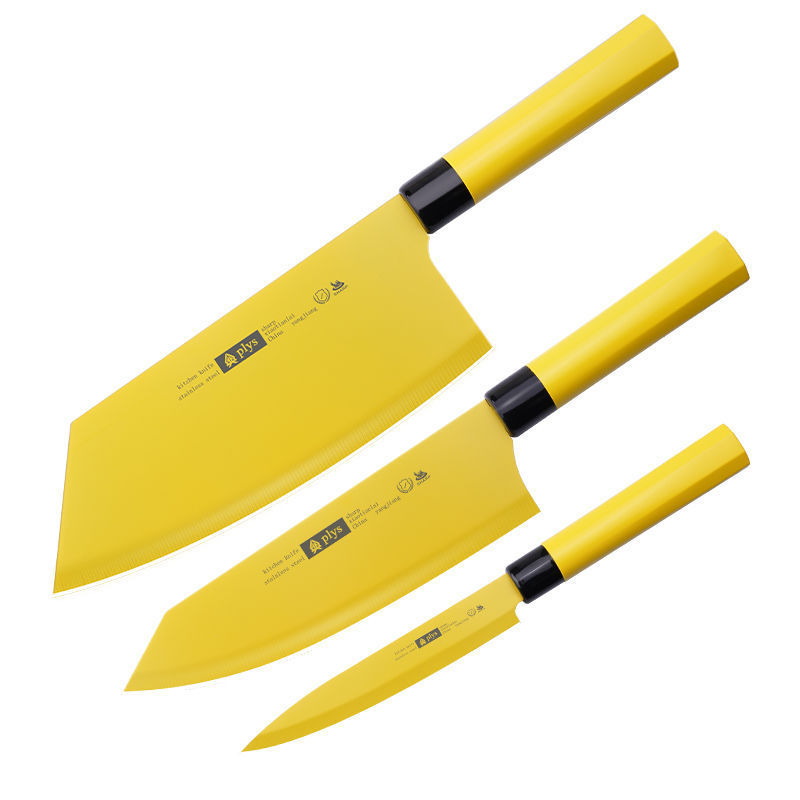 Cuchillo de acero inoxidable cuchillo de cocina afilado cuchillo de corte con cuchillo de frutas red red doméstica combinación de cuchillo multipropósito para mujeres