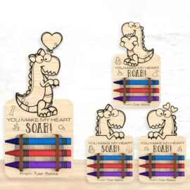 跨境Animal Crayon Holder Valentine蜡笔架情人节卡片装饰品