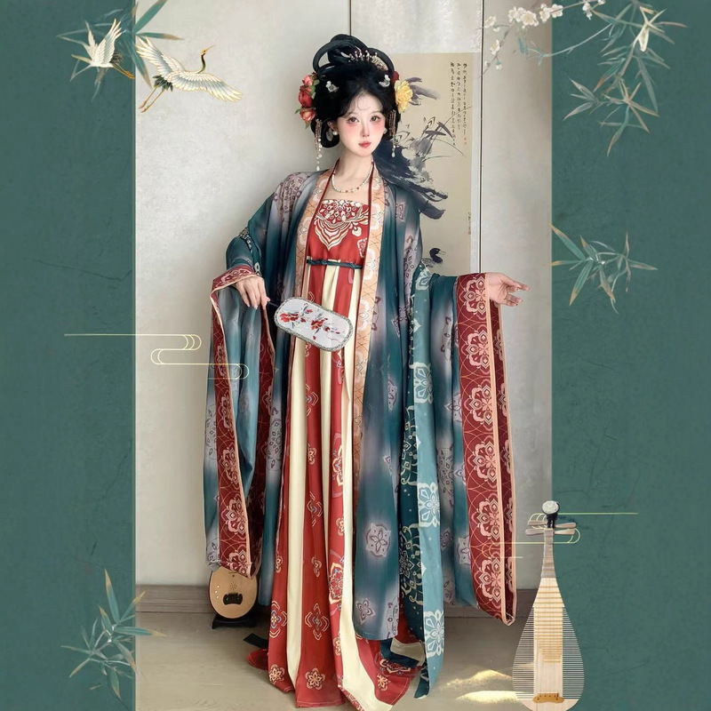Women's Original Tang Dynasty Han Dynasty Wholesale Ancient Costume Personal Tang Dynasty Photography Clothing Studio Outdoor Shooting Embroidered Large Skirt Suit