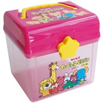 玩具卡通收纳盒药箱翻盖箱星扣提手儿童玩具收纳便携盒桌面储物