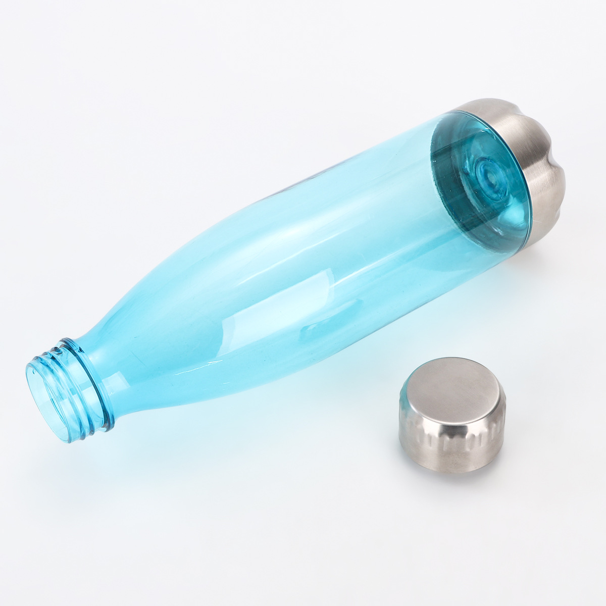 Transfronterizos simple creativo de color sólido taza de plástico Amazon taza de Coca-Cola transparente de alta capacidad taza de agua portátil