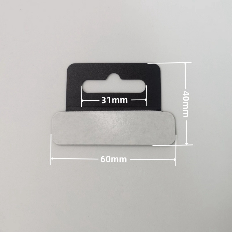 Perno de avión 46*40*0.4mm * PET/PVC/PP * Negro