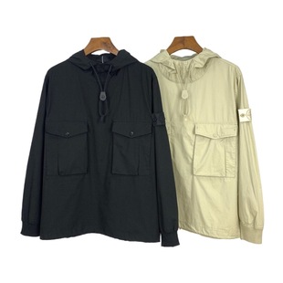 Hooded Jacket for Men, Spring Outdoor Hiking and Camping Windproof and Waterproof Work Jacket, Loose Warm Coat for Travel