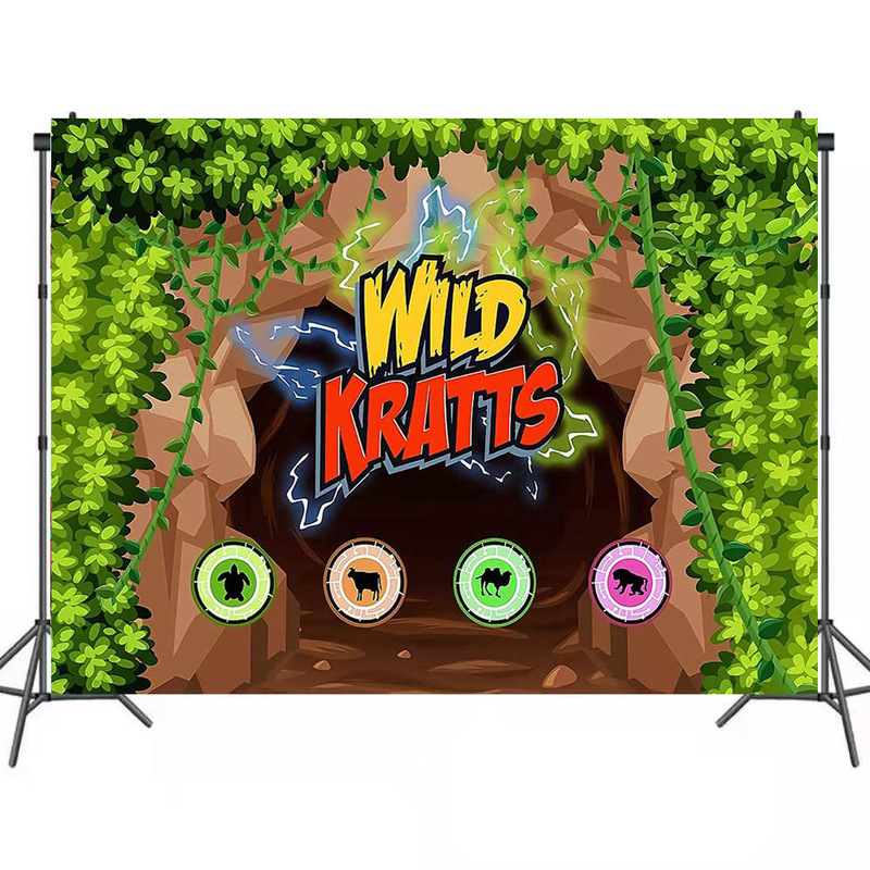 Foreign trade Amazon adventure Wild biological photography background cloth birthday party decoration banner vinyl 5x3ft