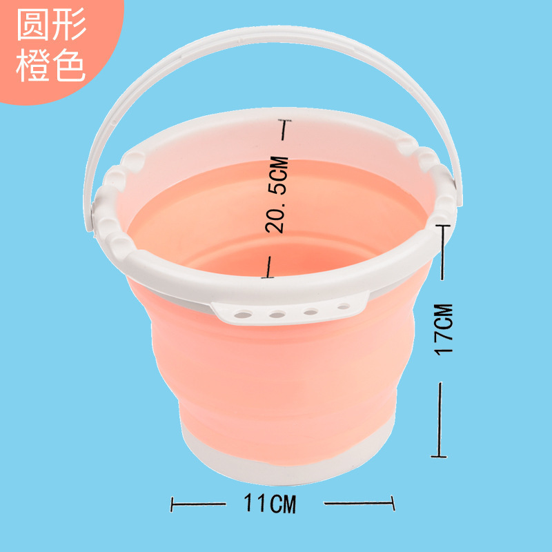仕切り付き折り畳みバケツ美術画携帯洗浄筒水粉水彩絵の具シリコン洗浄バケツ調色桶|undefined