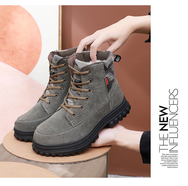 Men's snow boots fur one men's shoes warm anti cold anti-skid padded thickened wool cotton shoes men_voghion.com