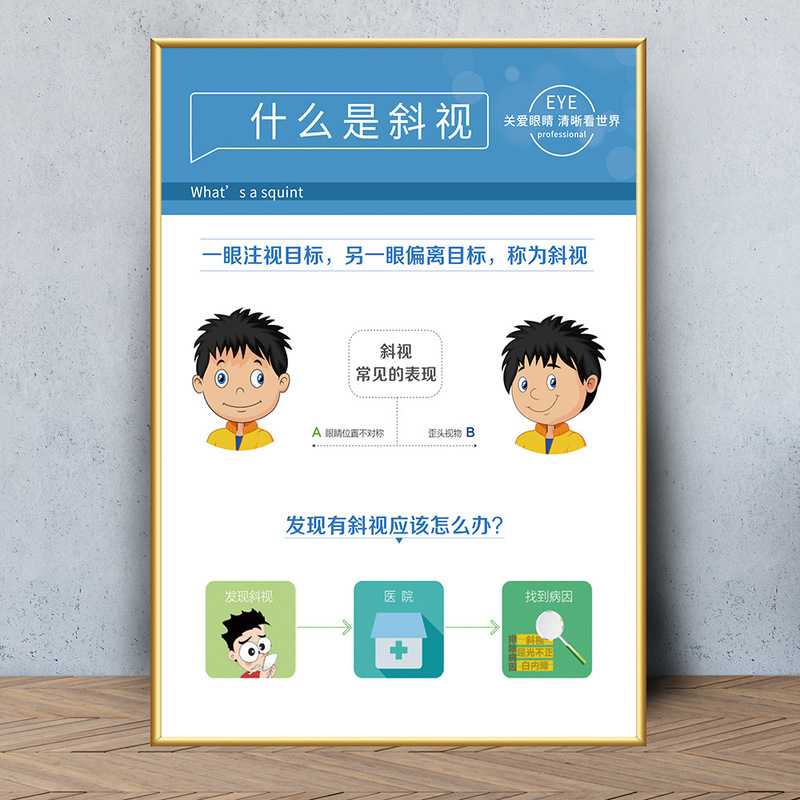 眼鏡店の壁面装飾画眼科病院は目の構造を描いています。|undefined