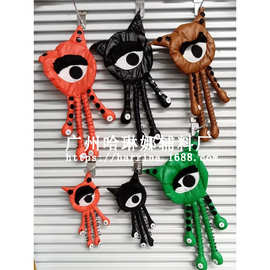 2022年夏季新品现货绿色橘黑色大眼怪别针可爱卡通辅料服童装布贴