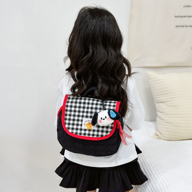 Jardín de infantes bolsas escolares coreanas lindas perros colgantes mochila para padres e hijos nueva mochila infantil de gran capacidad