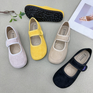 Birkenstock Shoes for Women 2025 Summer Soft-Soled Mary Jane Shoes Retro Beanie Shoes French Baotou Dopamine Casual Shoes