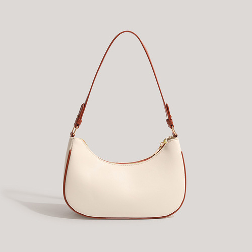 Women's Full Moon Underarm Bag High-End Sense of Fashion Shoulder Handbag Summer Color-Correction New Moon Saddle Bag Trendy