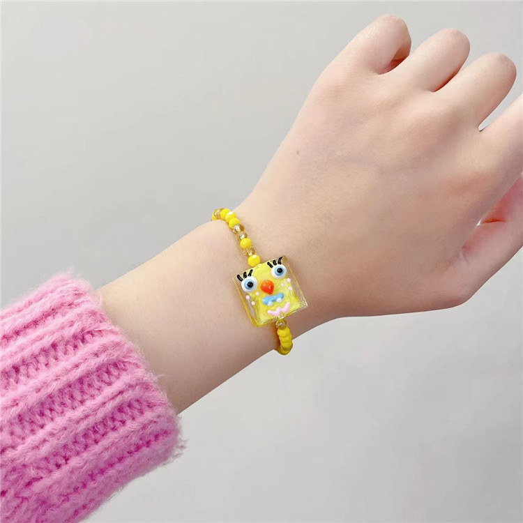 Cartoon Style Cartoon Glass glass Beaded Womenu0027S Bracelets 1 Piece