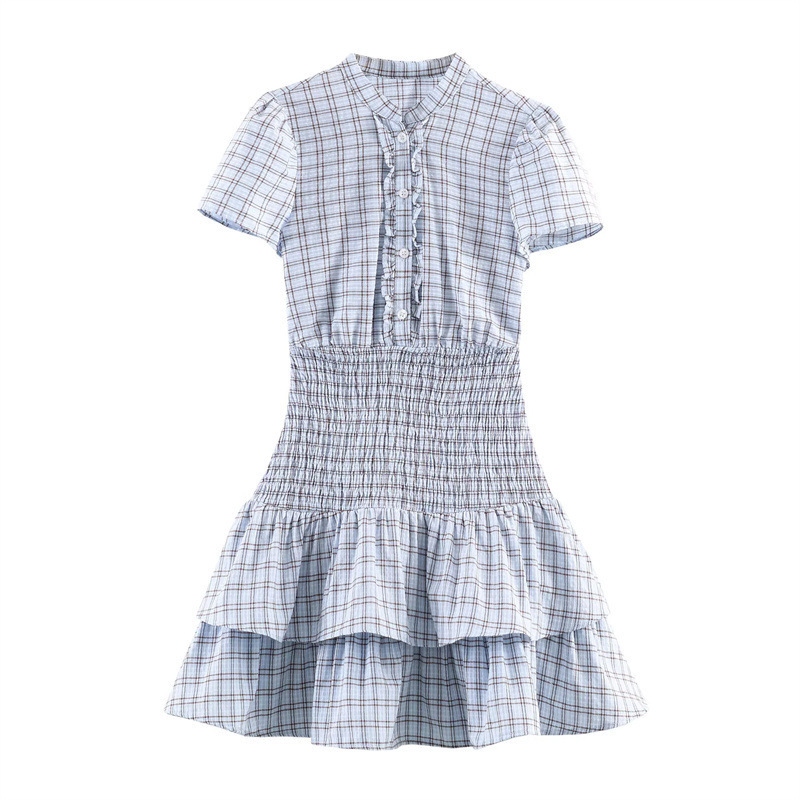 Foreign Trade Wholesale 2026 Spring New Style Fresh Style Layered Decorative Short Dress 3067318