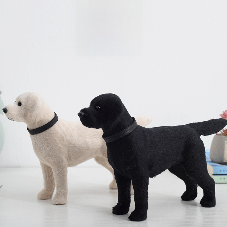 仿真拉布拉多導盲犬仿真狗模型玩具家居擺件茶几室內落地動物擺件