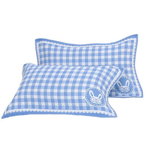 Pillow towel pure cotton three-layer gauze adult and child cotton household couple thickened sweat-absorbent pillow towel manufacturer wholesale