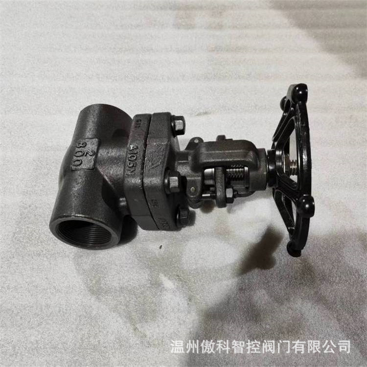 黑体锻钢A105闸阀 Z11H-100C 锻钢内螺纹丝扣闸阀 燃气高压闸阀