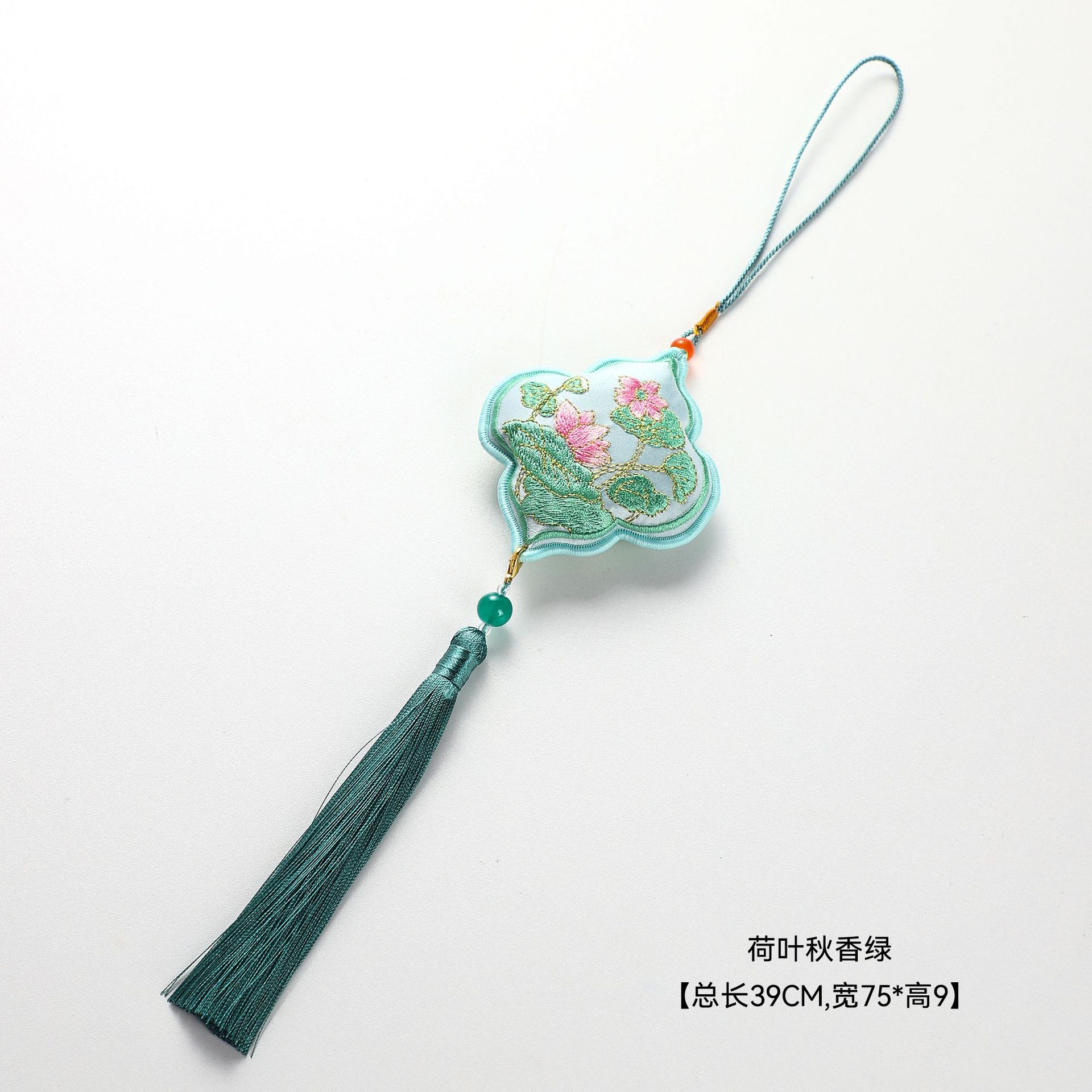 Colgante de cerradura concéntrica de siete colores de cordier de estilo chino decoración de barril de fiesta de Año Nuevo con flores de material DIY colgante de flores