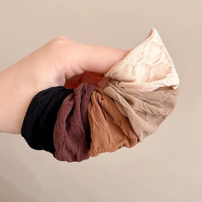 Cuerdas de cabeza de alta elasticidad duradera niñas delicadas anillo de cabello de alta calidad cuerdas de cabello de cola de caballo atadas de cabello correa cubierta de cuero