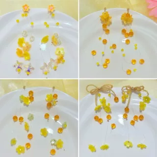 超仙海边度假风长款流苏花朵耳钉女小众设计感耳环甜美气质耳饰