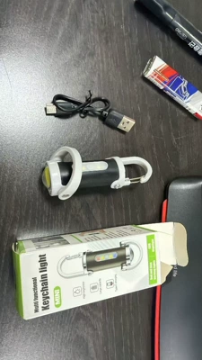 Outdoor Multifunctional Keychain Light, Portable Outdoor Light, Mini Emergency Led Lighting, Camping Flashlight (UV fənərlər) - keychain-flashlight
