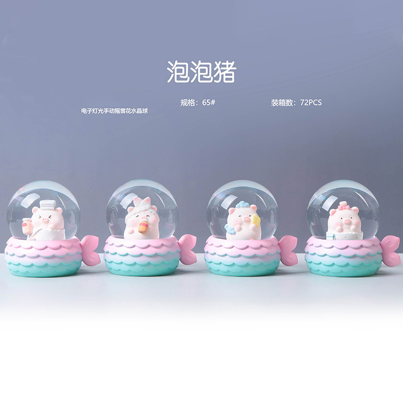 跨境圣诞节热卖礼遇圣诞水晶球创意潮玩桌面摆件书桌氛围装饰礼物|undefined