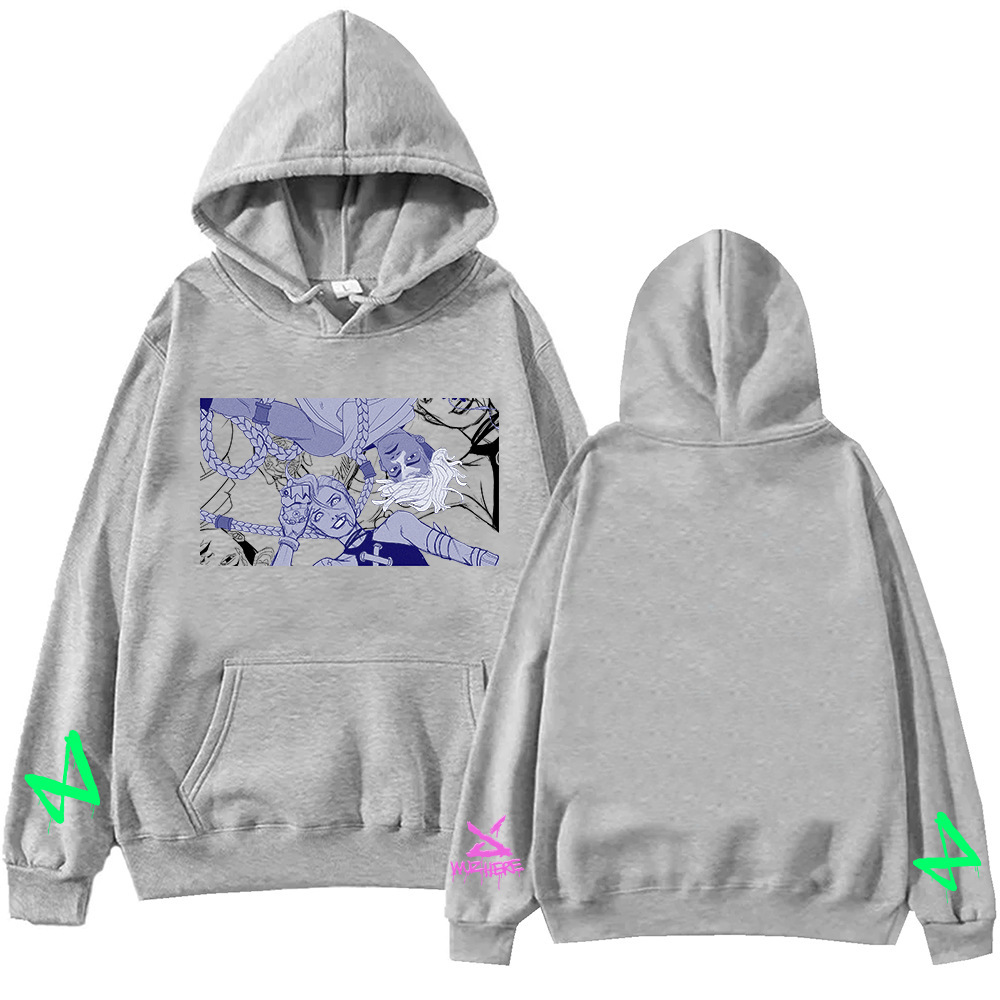 Arcane Ekko & Jinx Firelights Hoodie Harajuku Pullover Tops