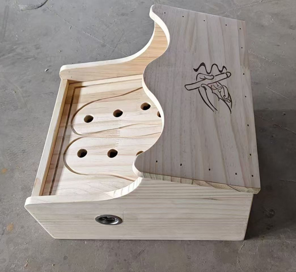 Wooden Foot Massage Box Square Moxibustion Base for Home Wellness 3KG specifications